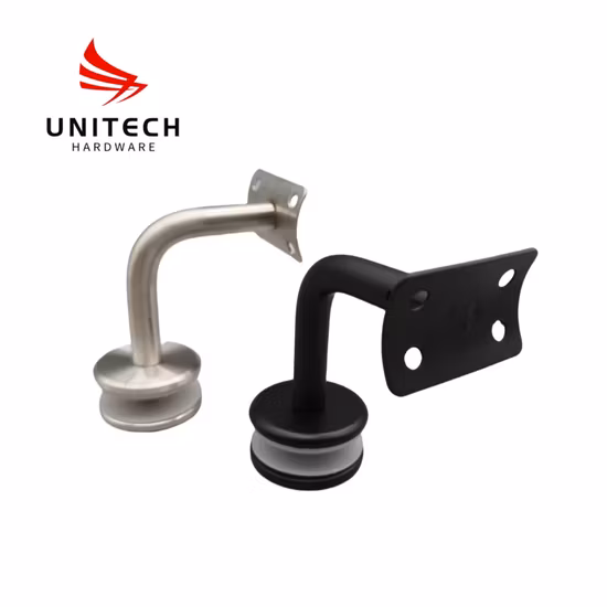 Stair Guardrail Hardware Matte Black Stainless Steel Handrail Accessories Balustrade Glass Railing Wall Bracket